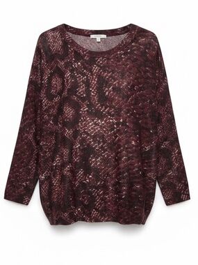 Wilfred Silk Cashmere Blend Snake Print Lightweight Sweater Size Medium